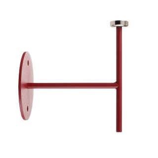 Deko-Light, Mechanisches Systemzubehör, Wandhalter für Magnetleuchte Miram Rubin Rot, Aluminiumdruckguss, Rubinrot RAL 3003, Breite: 85 mm, Höhe: 96 mm