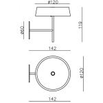 Deko-Light, Mechanisches Systemzubehör, Wandhalter für Magnetleuchte Miram Gelb, Aluminiumdruckguss, Gelb, Breite: 85 mm, Höhe: 96 mm