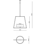 Deko-Light, Mechanisches Systemzubehör, Pendel für Magnetleuchte Miram Weiß, Aluminiumdruckguss, Weiß, Breite: 205 mm, Höhe: 185 mm