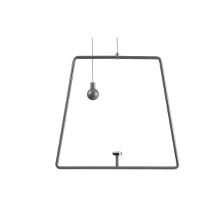 Deko-Light, Mechanisches Systemzubehör, Pendel für Magnetleuchte Miram Grau, Aluminiumdruckguss, Grau, Breite: 205 mm, Höhe: 185 mm