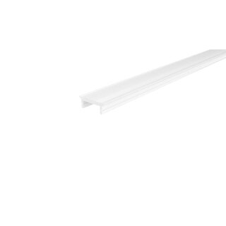 Deko-Light, Profil Abdeckung, Abdeckung P-10-12, Polycarbonat, Weiß, Satiniert 40% Transmission, Tiefe: 2000 mm, Breite: 18.2 mm, Höhe: 6.5 mm