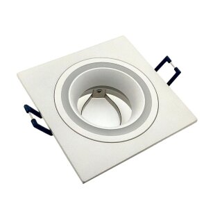 Einbaustrahler Downlight Spot Provero CLARO 93x93mm eckig für MR16 / GU10 Ring Ø95mm, Loch Ø80mm, starr, weiss (ABVERKAUFSARTIKEL)