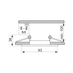 Einbaustrahler Downlight Spot Provero CLARO 93x93mm eckig...