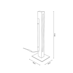 Deko-Light, Tischleuchte, MADERA, 7 W, Touch DIM, 3000 K, Schwarz, 560 lm, Eingangsspannung: 220-240 V/AC, Aluminium, Energieeffizienzklasse: F, IP 20