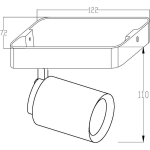 Deko-Light, Deckenaufbauleuchte, Librae Linear I, 1x max. 50 W GU10, Schwarz, Eingangsspannung: 220-240 V/AC, Aluminium, Matt, IP 20