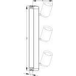 Deko-Light, Deckenaufbauleuchte, Librae Linear III, 3x max. 50 W GU10, Schwarz, Eingangsspannung: 220-240 V/AC, Aluminium, Matt, IP 20