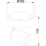 Deko-Light, Deckenaufbauleuchte, Librae Round I, 1x max. 50 W GU10, Schwarz, Eingangsspannung: 220-240 V/AC, Aluminium, Matt, IP 20