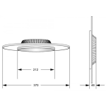 Deko-Light, Deckenaufbauleuchte, Set, Zaniah 370 mm, 18 W, DIM, 3000 K, Cover Grün, 2021.68 lm, Eingangsspannung: 220-240 V/AC, Aluminium, Energieeffizienzklasse: G, IP 20