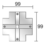 D LINE 3-Phasen Schienensystem Abdeckblende X-Verbinder,...