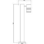 Deko-Light, Pollerleuchte, Zilly II 500 mm, 1x max. 10 W GU10, Silber, Eingangsspannung: 220-240 V/AC, Edelstahl, IP 44