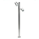 Deko-Light, Pollerleuchte, Zilly II 1000 mm, 2x max. 10 W GU10, Silber, Eingangsspannung: 220-240 V/AC, Edelstahl, IP 44