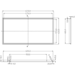 Deko-Light, Mechanisches Systemzubehör, Einbaurahmen für 600x1200mm Backlit Panel, Aluminium, Weiß, Tiefe: 630 mm, Breite: 1200 mm, Höhe: 41 mm