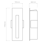 Astro Borgo 55 LED Wandeinbauleuchte 2 Watt, 38,8 Lumen, IP20, 700mA Trafo nicht inkl. | Polierter Edelstahl | 3000K  (ABVERKAUFSARTIKEL)