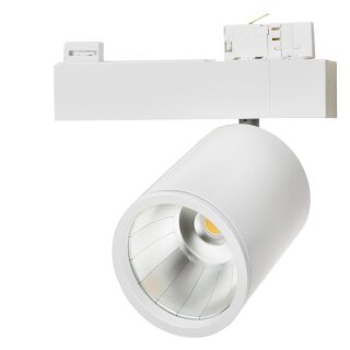 LED COB CHIP FOXY 3-Phasen Stromschienenstrahler GA69 Adapter Philips Treiber | 34W/3000K 3800lm 24° | 3000K | Weiss (ABVERKAUFSARTIKEL)