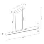 Deko-Light, Pendelleuchte, Madera, 22 W, DIM, 3000 K, Eiche natur, 2890 lm, Eingangsspannung: 220-240 V/AC, Eichenholz/Eisen, Energieeffizienzklasse: D, IP 20