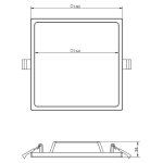 Deko-Light, Deckeneinbauleuchte, Alya Eckig, 12 W, DIM, 3000 K, Weiß, 990 lm, Eingangsspannung: 220-240 V/AC, Kunststoff, Energieeffizienzklasse: G, IP 20