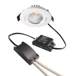 Deko-Light, Deckeneinbauleuchte, Dione, 8,5 W, DIM, 2700 K, Weiß, 750 lm, Eingangsspannung: 220-240 V/AC, Aluminium, Energieeffizienzklasse: E, IP 20