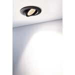 Deko-Light, Deckeneinbauleuchte, Dione IP, 8,5 W, DIM, 3000 K, Schwarz, 800 lm, Eingangsspannung: 220-240 V/AC, Aluminium, Energieeffizienzklasse: E, IP 20