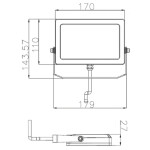 Deko-Light, Fluter, Flood SMD, 15 W, 3000 K, Schwarz,...