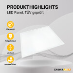 LED Panel, 62x62 cm, 36 W, 3600 lm, 4000 K, Philips Driver