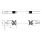 Leitungen Stecker Buchse AC 166 G VLC/315 SW 100 H5V SW...