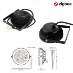 MiBoxer LED COB RGB+CCT Gartenleuchte 15W (Zigbee 3.0 +...