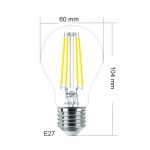 Philips MASTER LED Bulb A60 E27 Klar 5.9W 806lm 360°|...