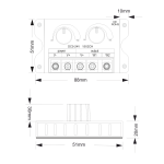 LED PWM CCT Dimmregler für LED-Stripes DC5-24V 15A*2CH 24V: 720W | Aluminium | Schwarz