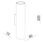 Deko-Light, Wandaufbauleuchte, Can IP20 up & down, 2x 7,5 W GU10, Schwarz, 220-240 V/AC, 50 / 60 Hz, IP 20