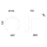 Deko-Light, Wandaufbauleuchte, Can Tilt rund, 1x 7,5 W GU10, Weiß, Eingangsspannung: 220-240 V/AC, Aluminium, IP 20