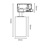 LED GU10 Madara Altro Mini Stromschienenstrahler mit Universal 3-Phasen Adapter | Alu-Druckguss