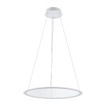 Deko-Light, Pendelleuchte, LED Panel, transparent rund, 50 W, DIM, 3000/3500/4000 K, Weiß, 6200 lm, Eingangsspannung: 200-240 V/AC, Aluminium, IP 40