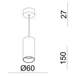 Deko-Light, Pendelleuchte, Can 150, 1x 7,5 W GU10, Weiß, Eingangsspannung: 220-240 V/AC, Aluminium, IP 20