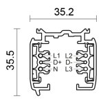 D LINE DALI - Aufbau 3-Phasen Stromschiene 2m,...