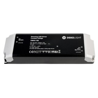 Deko-Light, Netzgerät (CV, DC) dimmbar, BASIC, DIM, CV, 48V 34-100W, Spannungskonstant, Dimmbar: Ja, Phasenanschnittsdimmer, Phasenabschnittsdimmer, 34,0-100,0 W, Eingangsspannung: 220-240 V/AC, Ausgangsspannung: 48 V/DC, IP 20