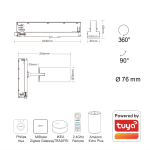 MiBoxer RGB+CCT-3-Phasen Stromschienenstrahler 30W...