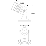 Deko-Light, Fluter, Mini II, 3 W, 6000 K, Silber, 180 lm, Eingangsspannung: 220-240 V/AC, Aluminiumdruckguss, Energieeffizienzklasse: G, IP 65, IP 44